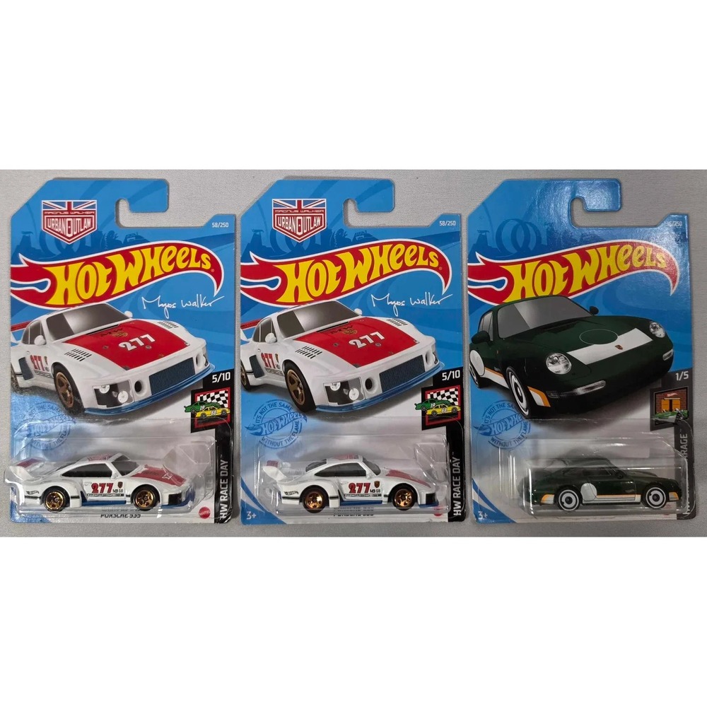 2020 Hot Wheels HW RACE DAY MAGNUS WALKER PORSCHE 935 58/250 & 1996 CARRERA LOT